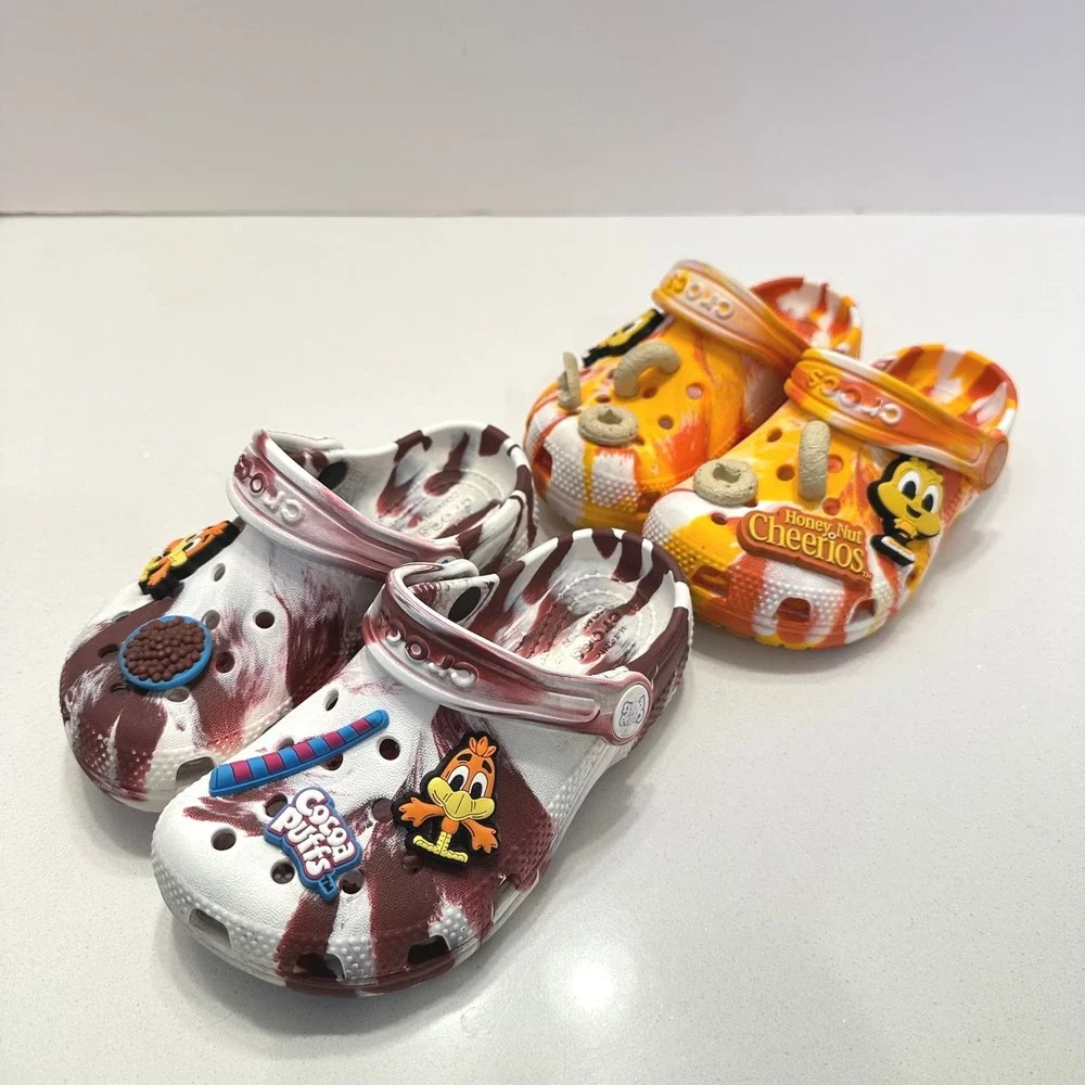 Crocs Kids C9 General Mills Cereal Clogs Cocoa Puffs Honey Nut Cheerios Bundle